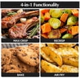 thumbnail image 4 of Arecovas 4-in-1 Portable Glass Air Fryer, 140–400°F Precise Heat, Max Crisp Technology, 4.2QT & 1.6QT Dual Capacity, Freezer & Dishwasher Safe, Bake, Recrisp, Air Fry, 4 of 9