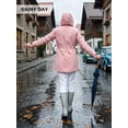 thumbnail image 4 of Wantdo Women's Short Waterproof Autumn Jacket Wind Resistant Removable Hood Rain Coat Outdoor Ski Jacket Pink XL, 4 of 9