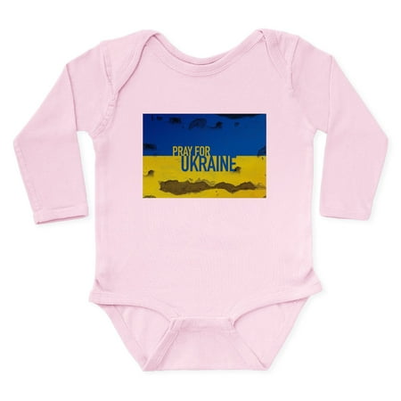 CafePress - Pray For Ukraine Sweatshirt  Stand With Body Suit - Long Sleeve Cotton Baby Bodysuit