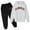 White, variant on LEKDFST Toddler Boy Sweatsuit Fall Winter Tracksuit Pullover Hoodie Jogging Pants Set 2 Piece Athletic Clothing Sets Activewear Black 3-4 Years