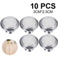 thumbnail image 1 of 10 Pcs Boutons d'Armoire, Boutons de Tiroir, Poignée en Alliage de zinc Mat, Boutons de Commode, Tiroirs de Tiroir, Boutons de Porte, Boutons de Tiroir de Commode, Argent, L, 1 of 1