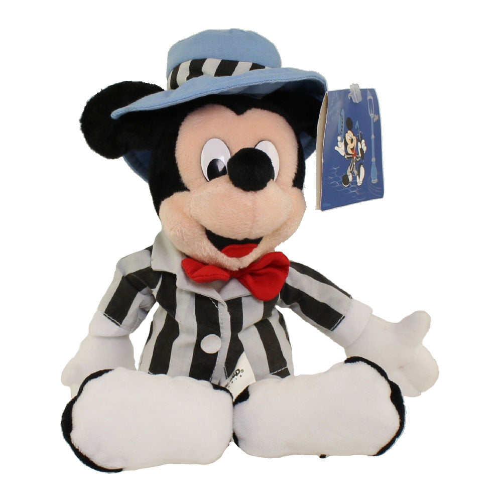 Disney Authentic Mickey Mouse Classic Bean Bag Plush Toy 9" Boys Girls Gift NEW 