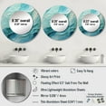 thumbnail image 4 of Designart "Swirling Serenity in Aqua Blue and White I" Abstract Spirals Round Mirror Wall Decor Modern - Large Blue Round Office Mirror - Round Mirror - 29" x 29", 4 of 6