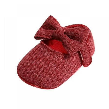 

Hazel Tech Autumn child Girl Anti-Slip Casual Walking Shoes Bow Sneakers Soft Soled First Walkers