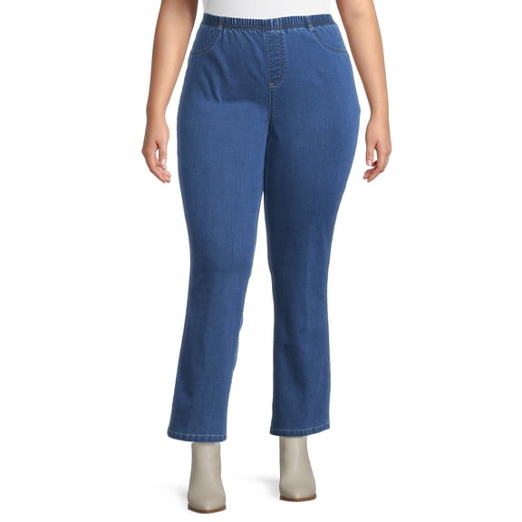 Just My Size Women’s Plus Size Pull-On Stretch Denim Bootcut Jeggings