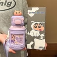 thumbnail image 1 of Crayon Shin-chan inteligente de gran capacidad 316 Pantalla de temperatura anticaída taza con pajita para beber para niños para uso escolar, 1 of 5