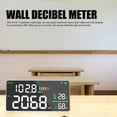 thumbnail image 3 of Medidor De Nivel De Sonido De Montaje En Pared, Batería Recargable Doble Función Instalación Conveniente Medidor De Decibelios De Pared Pantalla LCD HD Para Planta, 3 of 7