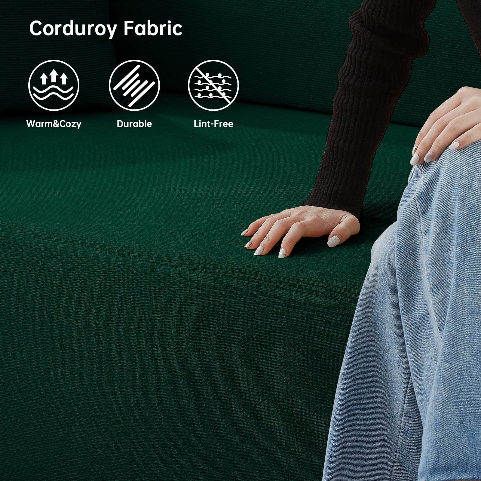 Floor Sofa Sofa-in-a-Box, No Installation & Easy to Transport Memory Foam With Individual Pocket Springs Seat