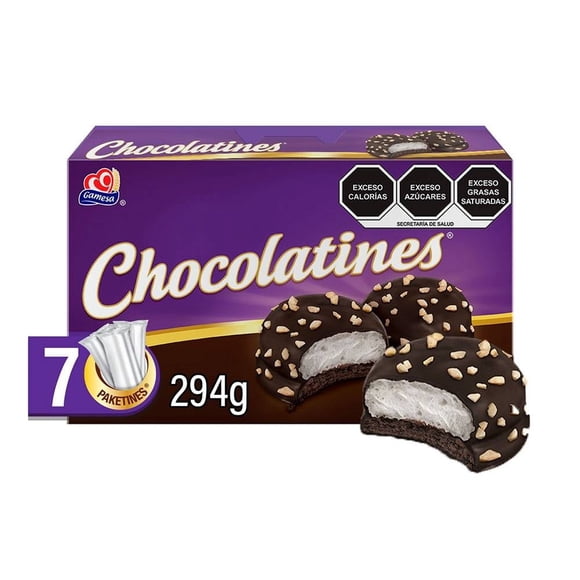 Galletas Chocolatines malvavisco con cobertura sabor chocolate y cacahuate 294 g