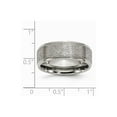 thumbnail image 6 of Grey Titanium Ring Band Wedding Ridged Comfort Edge 8mm Brushed and Polished, 6 of 6