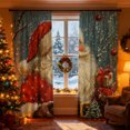 thumbnail image 4 of Hearth & Gear Rideaux de Père Noël pour la Maison Adaptés aux Salons Style Rural Paysage d'Hiver Mignons Rideaux à Poteau Imprimés de Père Noël Translucides Rideau de Fenêtre de Voyage Rideau de Douche Jolis Rideaux Pailletés pour, 4 of 4