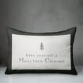 thumbnail image 3 of Creative Products Merry Little Christmas Gray Slate 14x20 Spun Poly Pillow, 3 of 3