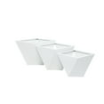 thumbnail image 6 of CosmoLiving by Cosmopolitan 18", 16", 15"W Indoor Outdoor White Metal Planter (3 Count), 6 of 9