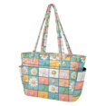 thumbnail image 2 of FORMRS Tote Bag for Women Quilted Large Capacity Travel Work Carry On Shoulder Handbag, Daisy Mosaic, 2 of 7