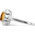 thumbnail image 4 of 14K White Gold Citrine And Diamond Ringsize 7 (Width 1.5 To 2.8) - Jbsp, 4 of 5
