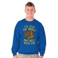 thumbnail image 5 of Stop World Melt You Grilled Cheese Unisex Plus Size Sweatshirt Brisco Brands 2X, 5 of 6