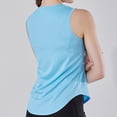 thumbnail image 4 of ClodeEU Women's Breathable Tank Top ,Casual Crewneck Loose Fit Sleeveless Vest for Workout Sky Blue,Womens Plus L, 4 of 6