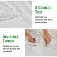 thumbnail image 6 of Gogreen King Duvet Cover Set, Soft & Breathable Microfiber 3 Pieces King Bedding Sets, Pattern King Comfy Duvet Cover Set, with Zipper Closure (King), 6 of 8