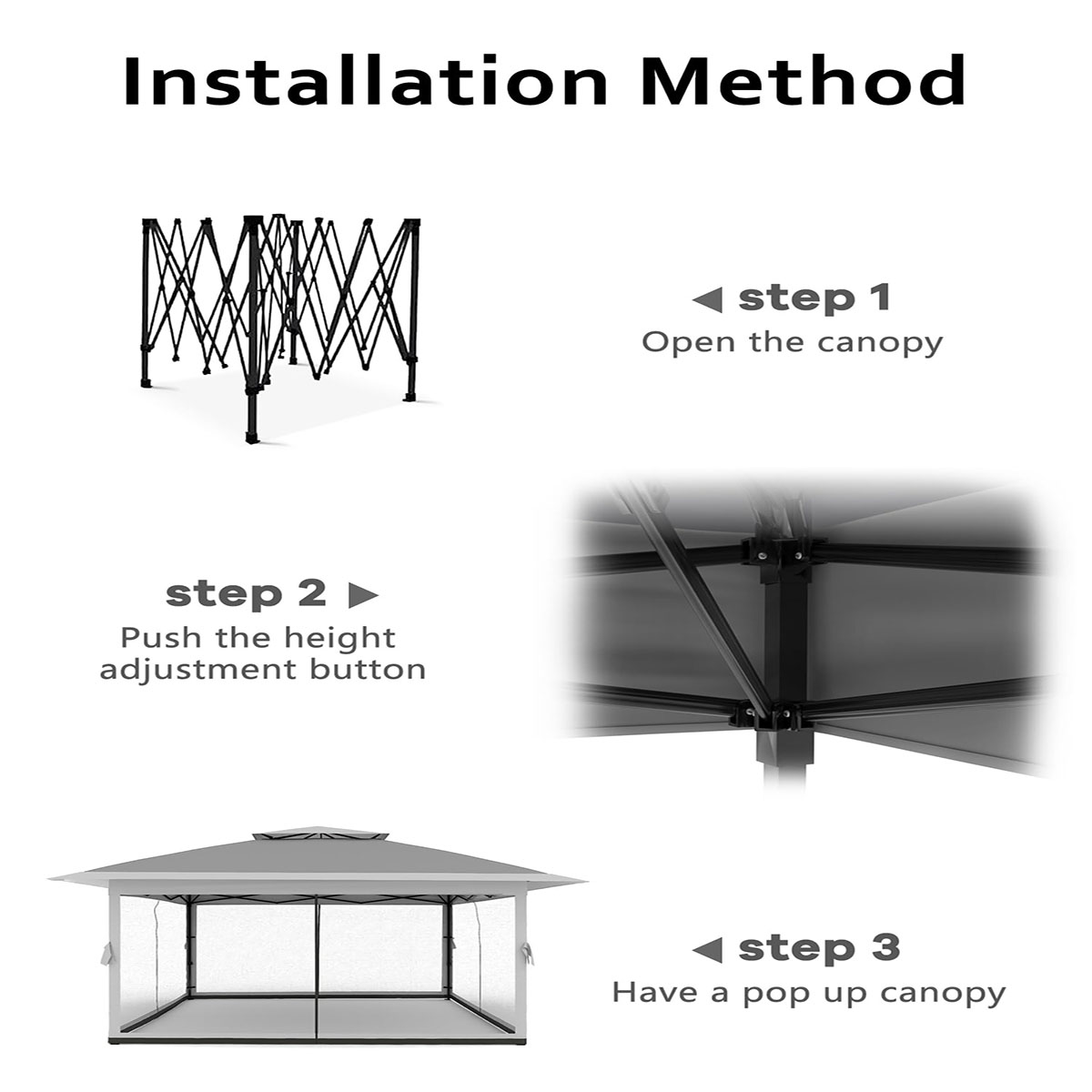 Soonbuy 13x13 Outdoor Gazebo,Canopy Tent with Mosquito Netting,Outdoor Gazebo for Backyard & Patio Furniture