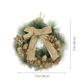 thumbnail image 4 of WASHWEPE Plastic Golden Wreath For Christmas Party Outdoor Decor 1Pack 11In, 4 of 9
