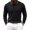 Black, variant on Mens Contrast Rib Collar Long Sleeve Polo Shirt Raglan Shoulder Placket Button Top Breathable Spring Autumn Daily Business Casual clothes White 3XL
