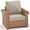 Beige, variant on SUMMIT LIVING 4-Piece Wicker Patio Furniture Set, 5-Seat Outdoor Conversation Set with Double-Tier Coffee Table, Beige