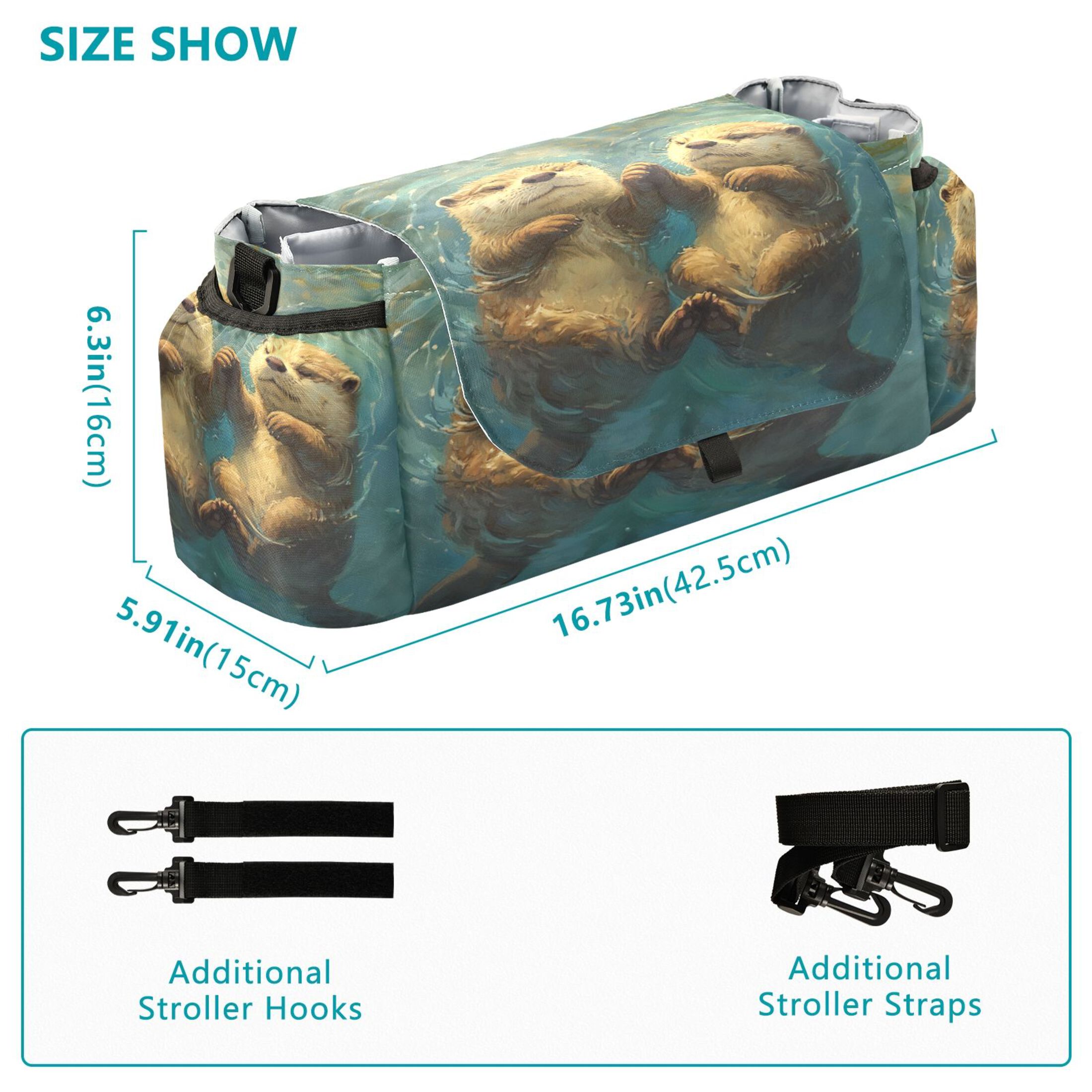 DIXRUYEE Stroller Organizer Joyful Waters Printed
