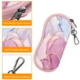 thumbnail image 2 of Fintie Glasses Case with Carabiner, Ultra Light Portable Neoprene Zipper Sunglasses Soft Case, Glittering Marble, 2 of 9