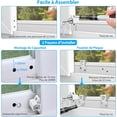 thumbnail image 3 of 2 x White Sliding Patio Door Locks Fixed Bolt Window Security Lock for Child Safety, White, 3 of 5