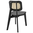 thumbnail image 3 of Modway Habitat 18" Wood & Rattan Dining Side Chair in Black & Natural, 3 of 7