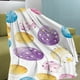 thumbnail image 5 of Manta de franela manta de Pascua - Diseño digital de huevos de Pascua, manta gruesa, suave y acogedora de doble cara para sofá y sofá para viajes en oficina, lavable - 1 pieza, 5 of 7