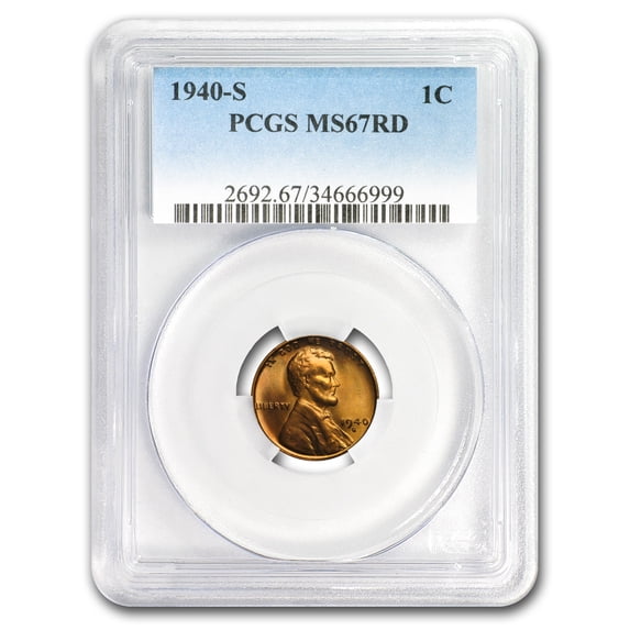 1940-S Lincoln Cent MS-67 PCGS (Red)