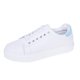 thumbnail image 1 of Zapatos blancos de mujer, estilo coreano de verano, zapatos de mujer de una sola capa, planos, con punta redonda, zapatos casuales con tiras cruzadas, zapatos de tabla, 1 of 6