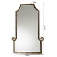 thumbnail image 2 of Layan Glamourous Hollywood Regency Style Gold Finished Metal Bamboo Inspired Accent Wall Mirror, 2 of 3