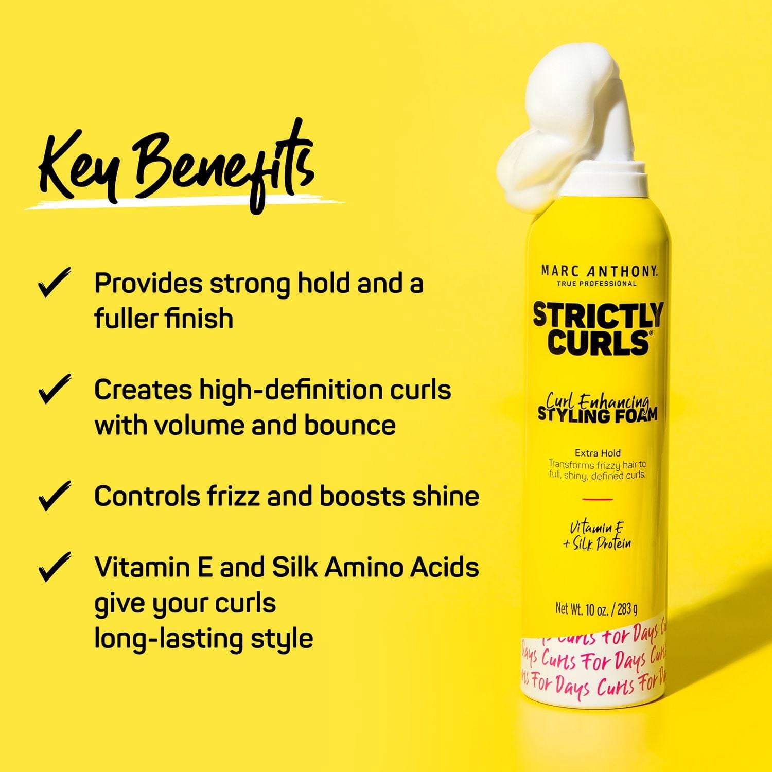 Marc Anthony Strictly Curls Curl Enhancing Extra Hold Styling Foam