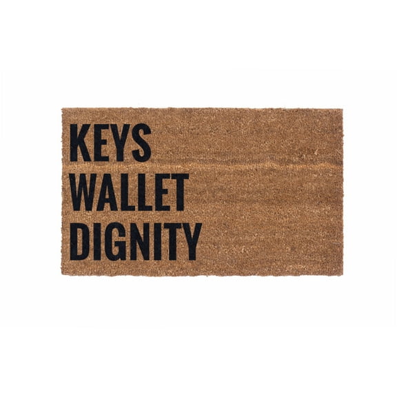 Keys Wallet Dignity Design Coco Doormats by Coco Mats N More - 18" x 30" x 1 Inch Thick