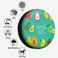 thumbnail image 6 of Kdxio Tropical Fruit for Tire Cover Wheel Protectors Tyre Covers Weatherproof Wheel Covers Universal Fit for Trailer Rv SUV Truck Camper Travel Trailers 15 inch, 6 of 8