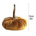 thumbnail image 2 of Decorative Velvet Pumpkin with Realistic Stem Plush Fall Harvest Accent for Home Decor, 2 of 2