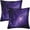 Galaxy Star Space Nebula Purple, variant on Red and White Stripes Throw Pillow Cover Cushion Modern Farmhouse Pillow Covers 18x18 Inch Soft Pillow Cases Decor for Couch Sofa Living Room Bedroom Outdoor Home Gift Set of 2