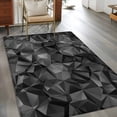 thumbnail image 2 of Hallway Runner Rugs 2.7x5 Ft, Black Geometric Non Slip Area Rugs for Kitchen Bedroom Entryway, Contemporary Minimalism Abstract Pattern Washable Carpet Runner Rug Floor Mats for Bedroom Home Decor, 2 of 8