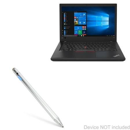 Lenovo ThinkPad T480 with Touchscreen (14 in) Stylus Pen, BoxWave [AccuPoint Active Stylus] Electronic Stylus with Ultra Fine Tip for Lenovo ThinkPad T480 with Touchscreen (14 in) - Metallic Silver