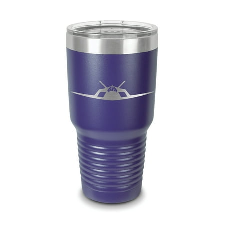 

F-117 Nighthawk Tumbler 30 oz - Laser Engraved w/ Clear Lid - Polar Camel - Stainless Steel - Vacuum Insulated - Double Walled - Travel Mug - f117 stealth attack aircraft bomber technology
