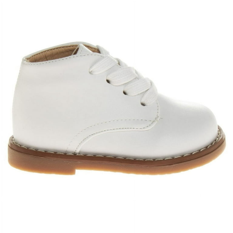 Josmo Infant/Toddler Walking Shoes, Size 4, White, Lace-up for