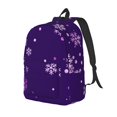 thumbnail image 1 of Easygdp Crystal Purple Snowflake Mochila de Lona Resistente para Laptop, Compatible con Laptops de 15 a 17 pulgadas, Ideal para Escuela, Trabajo y Viajes-Medium, 1 of 5
