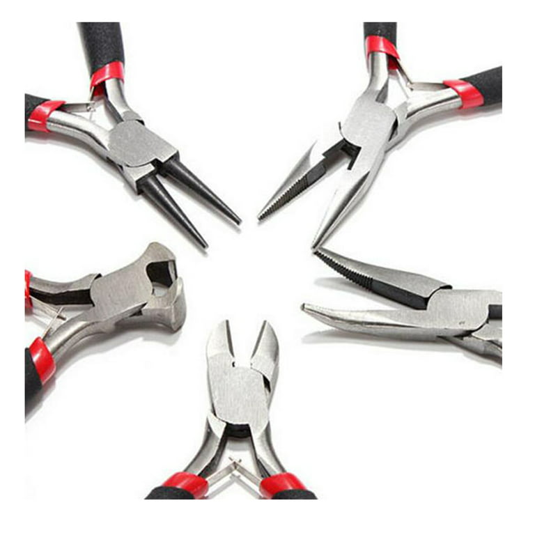 INTBUYING 5pcs Jewelers Pliers Set Jewelry Making Beading Wire Wrapping  Hobby 