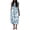 Sky Blue, variant on Floral Print Linen Dress for Women Women's Floral Print Linen Sleeveless Dress Casual Summer Dress with Pockets Crew Neck Sky Blue L