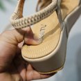 thumbnail image 3 of Zapatos Verano Con Cuentas Sandalias Cuña para Mujer Antideslizantes Transpirables Fiestas Y, 3 of 9