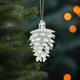 thumbnail image 6 of JeashCHAT 6 Pcs Christmas Tree Pinecone Ornaments, Plastic Pine Cones with Strings, Pine Cone Pendant Winter Holiday Hanging Ornaments for Xmas Tree, 6 of 6