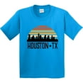 thumbnail image 3 of Inktastic Houston Texas Skyline Retro Youth T-Shirt, 3 of 5