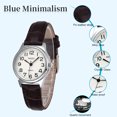 thumbnail image 3 of Reloj de Cuero para Mujer, Relojes de Vestir Informales de Moda, Reloj de Pulsera de Cuarzo con números Romanos para Mujer, diámetro de Esfera 28 mm, 3 of 7